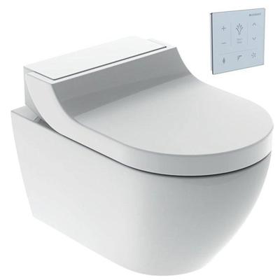 Geberit AquaClean Tuma Comfort Douchewc decorplaat glas met wandbediening wit SW87553 / SW107038
