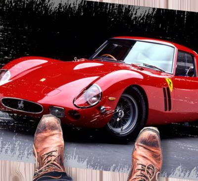 Moderne vinyl tapijt Ferrari 250 gto Moderne vinyl tapijt Ferrari 250 gto