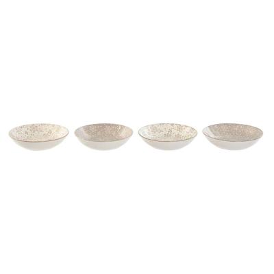 Bordenset Home ESPRIT Bruin Beige Porselein 20 x 20 x 4 cm