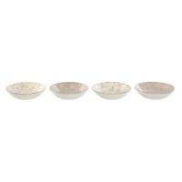 Bordenset Home ESPRIT Bruin Beige Porselein 20 x 20 x 4 cm