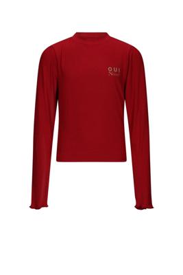 NoBell winter jersey crop top meisjes - rood - Krop - rib