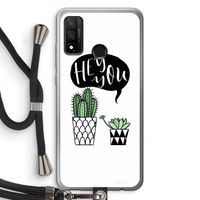 Hey you cactus: Huawei P Smart (2020) Transparant Hoesje met koord