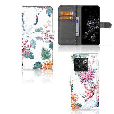 OnePlus 10T | Telefoonhoesje | Met pasjeshouder | Bird Flowers