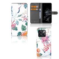OnePlus 10T | Telefoonhoesje | Met pasjeshouder | Bird Flowers