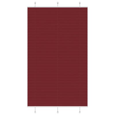 Pliss rolgordijn 120x200cm stofbreedte 119,4cm bordeauxrood