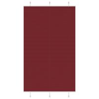 Pliss rolgordijn 120x200cm stofbreedte 119,4cm bordeauxrood