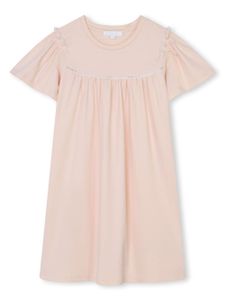 Chloé Kids robe en coton à manches courtes - Rose