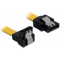 Delock 82814 SATA 6 Gb/s Kabel recht naar beneden haaks 70cm geel