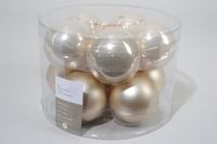 10 kerstballen parel emaille 60 mm - Ksd