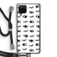 Eye pattern #2: Samsung Galaxy A12 Transparant Hoesje met koord Eye pattern #2: Samsung Galaxy A12 Transparant Hoesje met koord