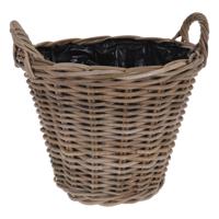 Opberg mand van rotan - Dia 22/38 cm - H36 cm - voorraad mand