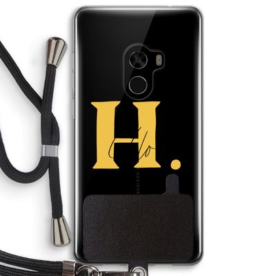 Amber Script: Xiaomi Mi Mix 2 Transparant Hoesje met koord