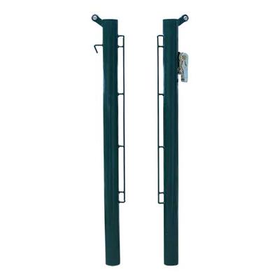 80MM FIXED METALLIC DELUXE TENNIS POST-PAIR-