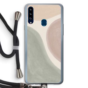 Geo #6: Samsung Galaxy A20s Transparant Hoesje met koord
