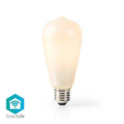 Nedis SmartLife LED Filamentlamp | Wi-Fi | E27 | 500 lm | 5 W | ST64 | 1 stuks - WIFILF11WTST64 WIFILF11WTST64