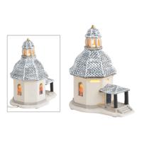 Wurm Lichthaus Stille Nacht Kirche Oberndorf bei Salzburg met sneeuw van porselein, Kleurrijk (B/H/D) 13x16x9cm