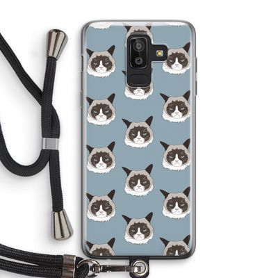 It's a Purrr Case: Samsung Galaxy J8 (2018) Transparant Hoesje met koord