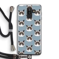 It's a Purrr Case: Samsung Galaxy J8 (2018) Transparant Hoesje met koord