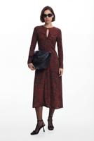 Jurk met ongelijke lijnen - RED - XS