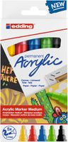 Edding 5300 acrylic marker fine permanente marker Zwart, Blauw, Groen, Rood, Geel 5 stuk(s) - thumbnail