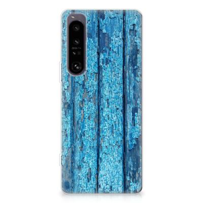 Sony Xperia 1 IV | Bumper Hoesje | Wood Blue