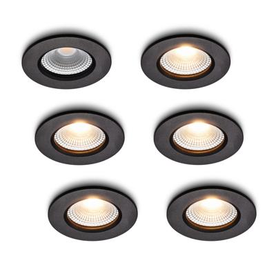 LED-inbouwspot Udis zwart dimbaar IP65