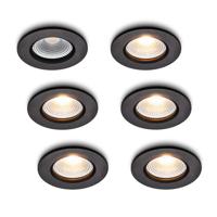 LED-inbouwspot Udis zwart dimbaar IP65