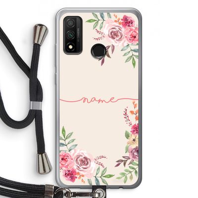 Rozen: Huawei P Smart (2020) Transparant Hoesje met koord