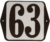 Huisnummer standaard nummer 63 - Warentuin mix