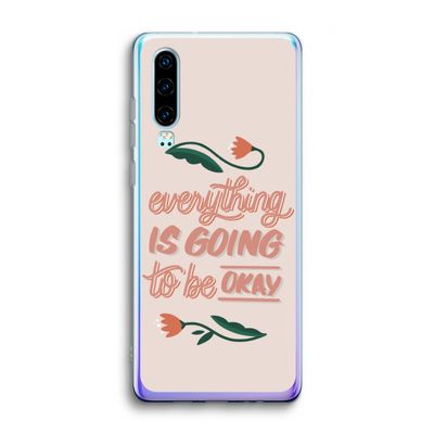 Optimistic flower girl: Huawei P30 Transparant Hoesje