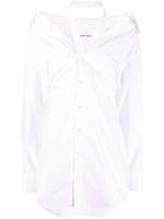 Alexander Wang robe-chemise à épaules dénudées - Blanc