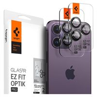 Spigen Glas.tR Ez Fit Optik Pro iPhone 14 Pro/14 Pro Max/15 Pro/15 Pro Max Lens Glazen Protector - Zwart