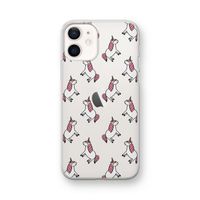 Eenhoorns overal: iPhone 12 mini Transparant Hoesje
