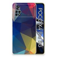 Xiaomi Poco X4 Pro 5G | TPU Hoesje | Polygon Dark