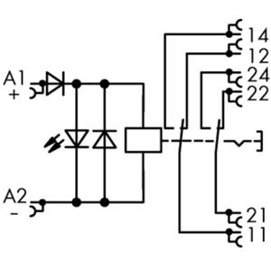 WAGO 789-1346 Industrieel relais Nominale spanning: 24 V/DC Schakelstroom (max.): 8 A 2x wisselcontact 1 stuk(s)