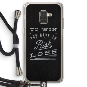 Risk loss: Samsung Galaxy A8 (2018) Transparant Hoesje met koord