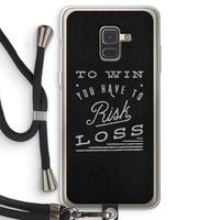 Risk loss: Samsung Galaxy A8 (2018) Transparant Hoesje met koord