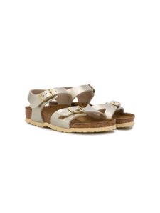 Birkenstock Kids sandales Rio à effet métallisé - Or