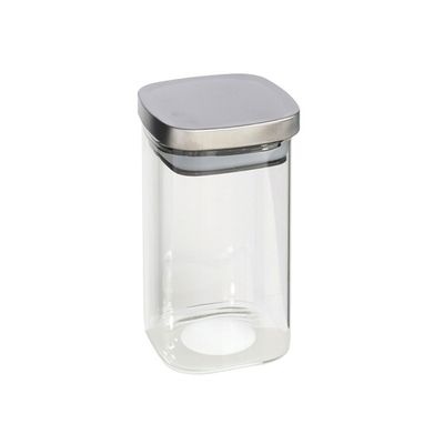 Voedsel/etenswaren bewaren voorraadpot 1500 ml glas met RVS deksel