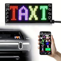 auto flexibel klein scherm led-expressiescherm led-lichtborden voor auto kerst app ritten teken flexibele berichtenweergave boad-editor kleuren miniinthebox