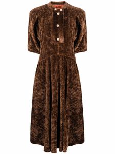 colville robe mi-longue à effet de velours côtelé - Marron