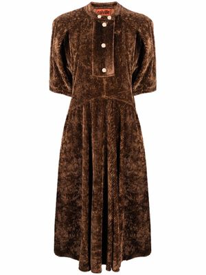 colville robe mi-longue à effet de velours côtelé - Marron