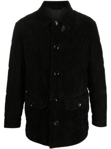 Brioni funnel-neck button-up jacket - Noir