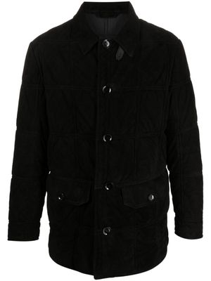 Brioni veste boutonnée à col montant - Noir