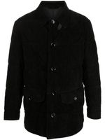 Brioni funnel-neck button-up jacket - Noir - thumbnail