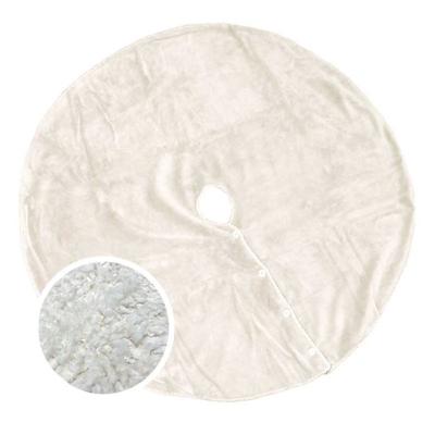 Unique Living kerstboomrok - ivoor wit - D110 cm - polyester