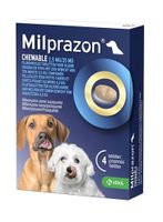 Krka milprazon kauwtabletten ontwormingstabletten hond (>0,5 KG 2,5 MG/25 MG 4 TBL)