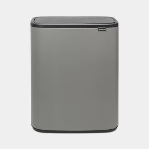 Brabantia Bo Touch Bin afvalemmer 2 x 30 liter met 2 kunststof binnenemmers - Mineral Concrete Grey