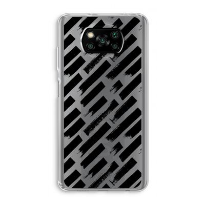 Zwarte vegen: Xiaomi Poco X3 NFC Transparant Hoesje