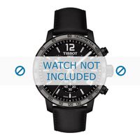 Horlogeband Tissot T095.417.36.057.02 / T600035372 Leder Zwart 19mm